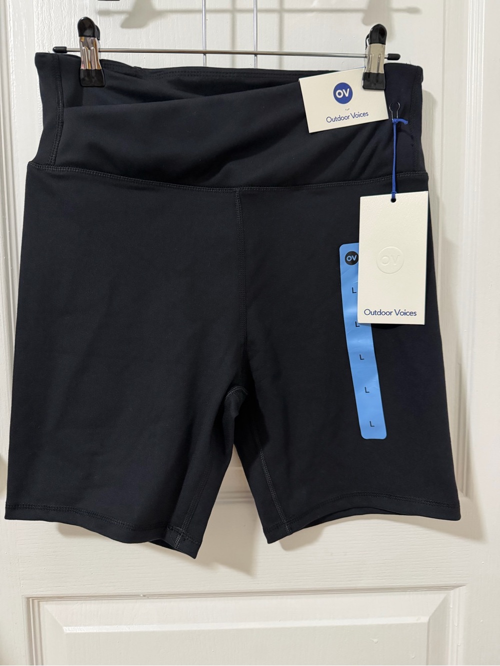Outdoor Voices Black CloudKnit Bike Shorts